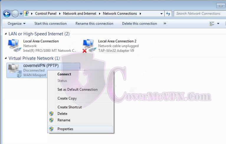 Windows 7 PPTP VPN Setup