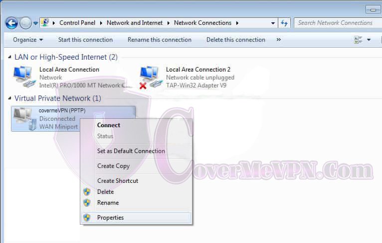 Windows 7 L2TP VPN Setup