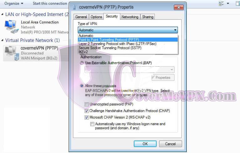 Windows 7 PPTP VPN Setup