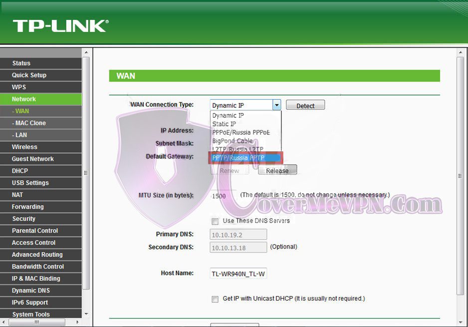 TP-Link Router PPTP VPN Setup
