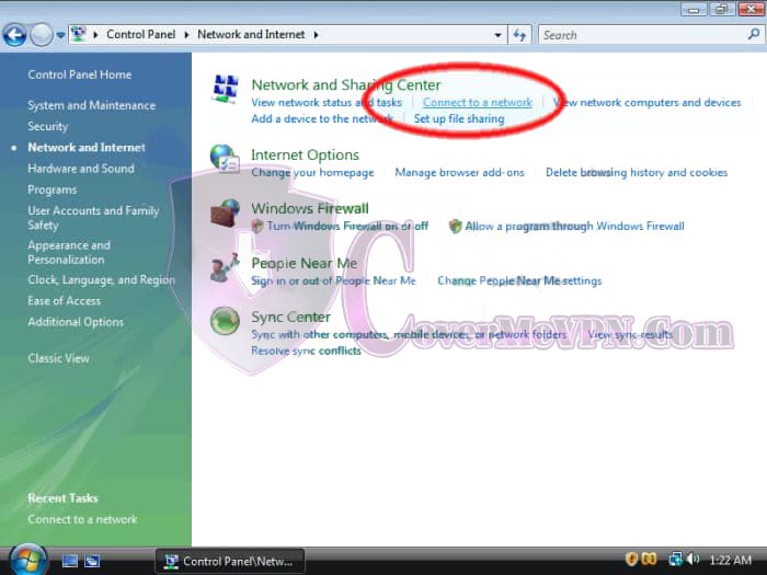 Windows Vista PPTP VPN Setup