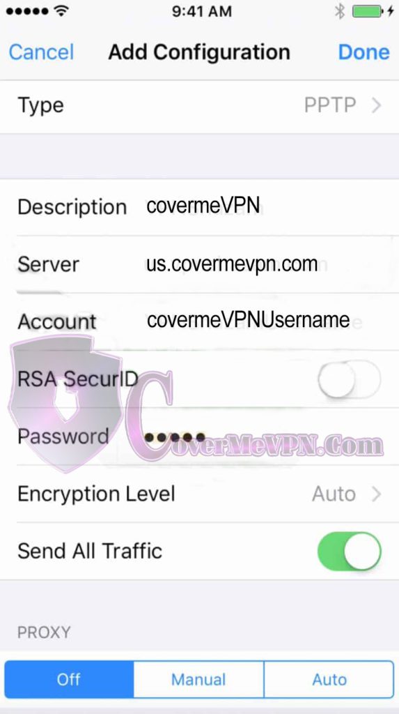 iPhone PPTP VPN Setup