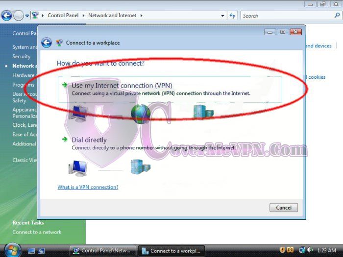 Windows Vista PPTP VPN Setup