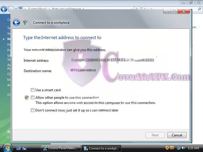 Windows Vista L2TP VPN Setup