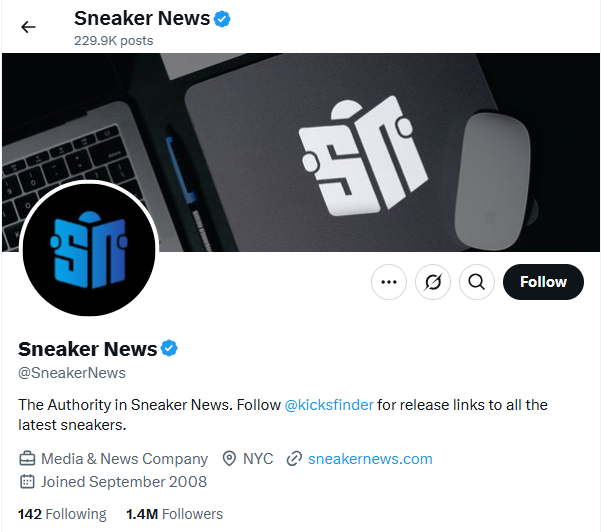 best twitter accounts for sneaker